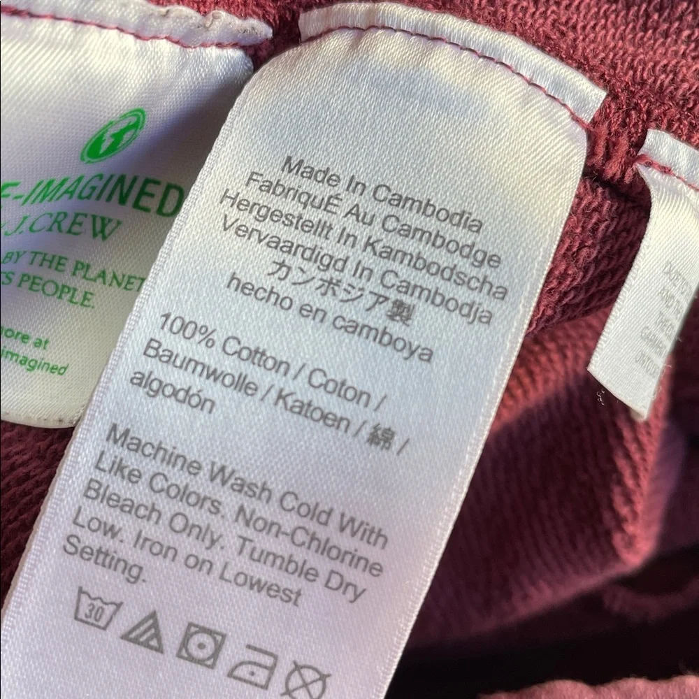 J. Crew Men's Dark Mulberry French Terry Sweatpants/Joggers